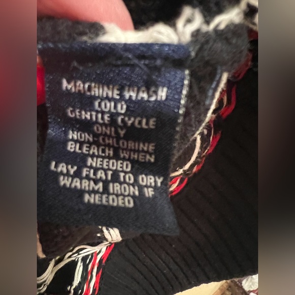 Chaps navy multi colored ski sweater M - Picture 7 of 9